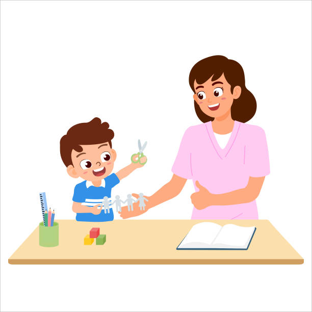 Paediatric occupational therapist supporting a child with a fine-motor activity at Square One Therapy Hub, Kogarah.