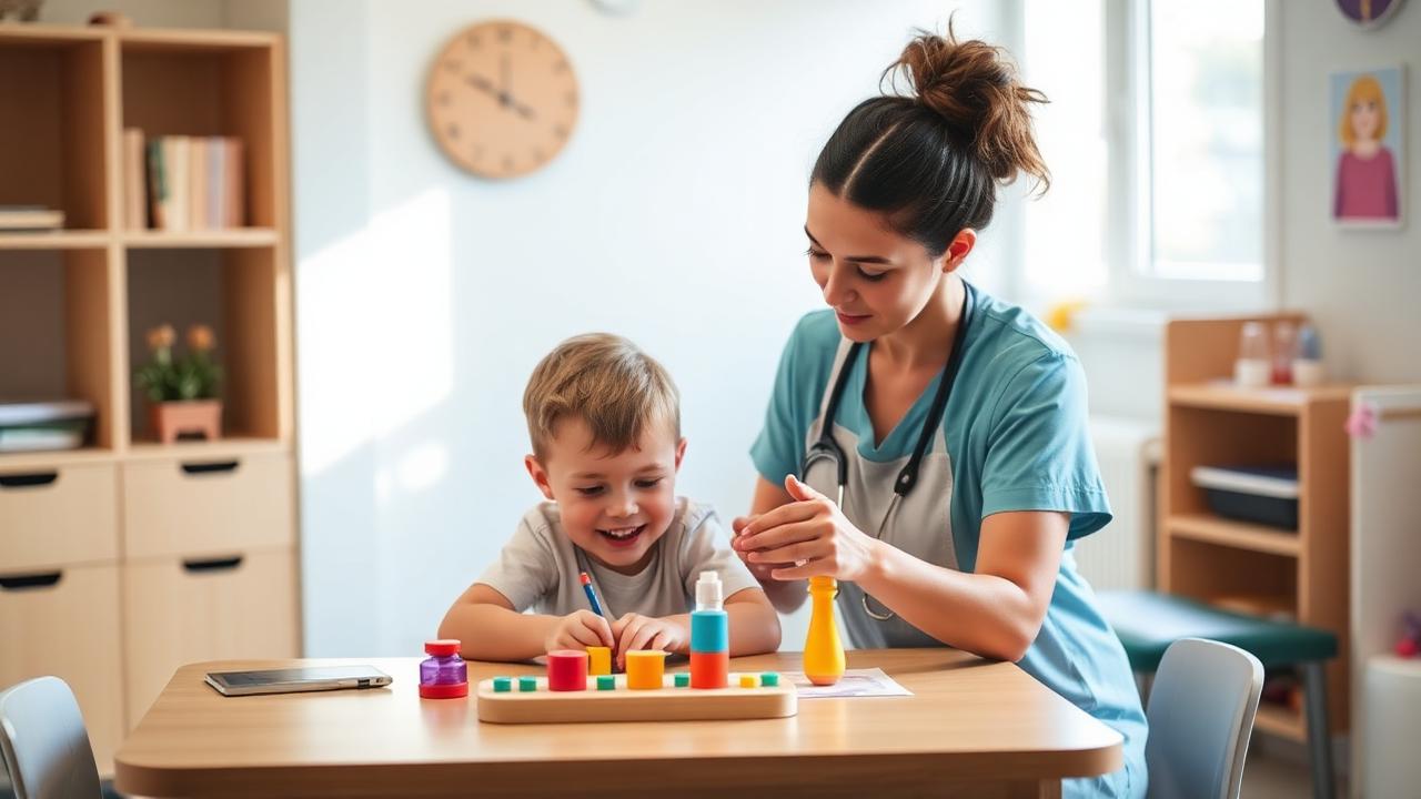 Occupational therapist and family discussing an NDIS plan